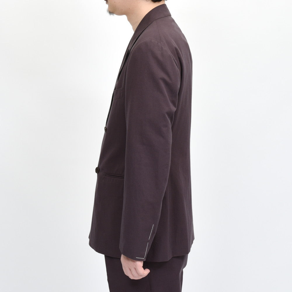 garoh ガロウ jacket03 コットン リネン ツイル 4Bダブルジャケット