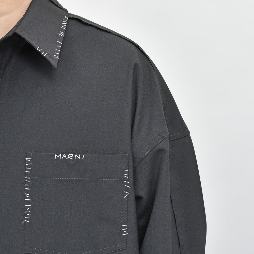 MARNI(マルニ) ポリエステルウールステッチシャツ CUMU0278S1 UTP771