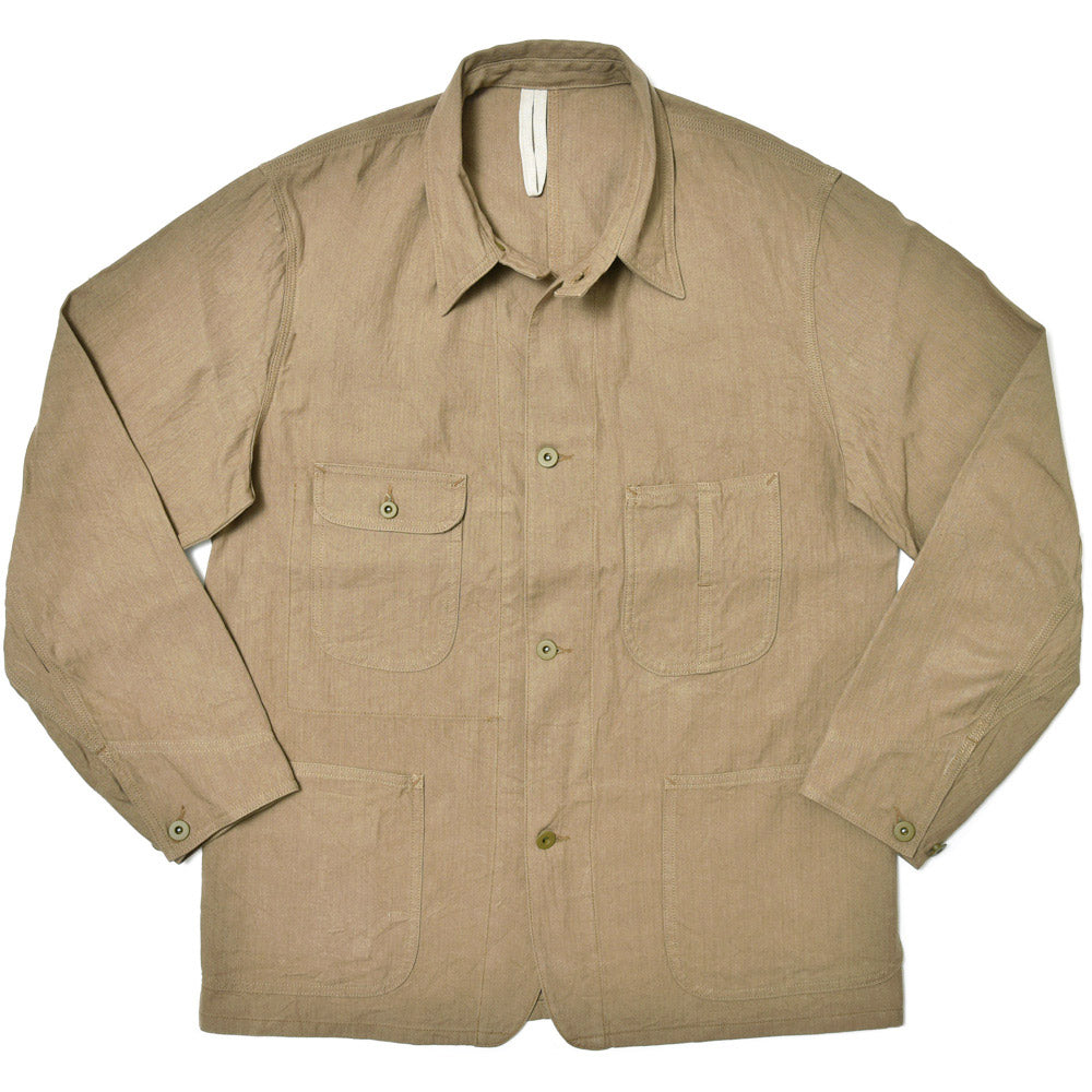 COHERENCE コヒーレンス JACKSON リネン コットン LINEN/COTTON CHEVRON ワークジャケット
