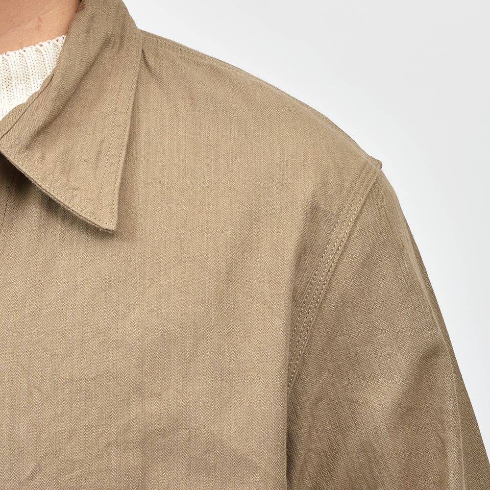 COHERENCE コヒーレンス JACKSON リネン コットン LINEN/COTTON CHEVRON ワークジャケット