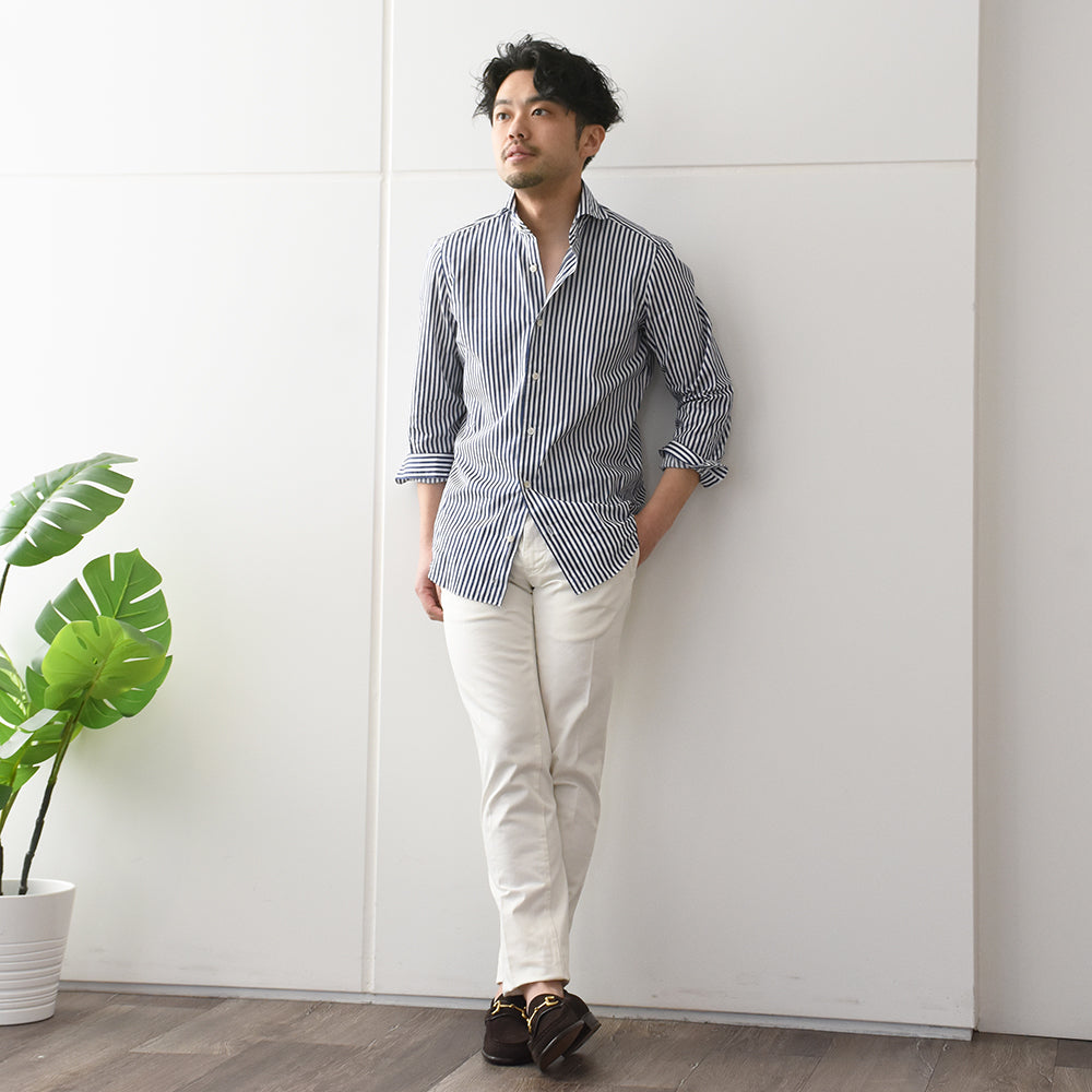 インコテックス / ストレッチ コットンライトギャバ ノープリーツ パンツ/INCOTEX SLACKS/SLIM FIT/18S100 9664A