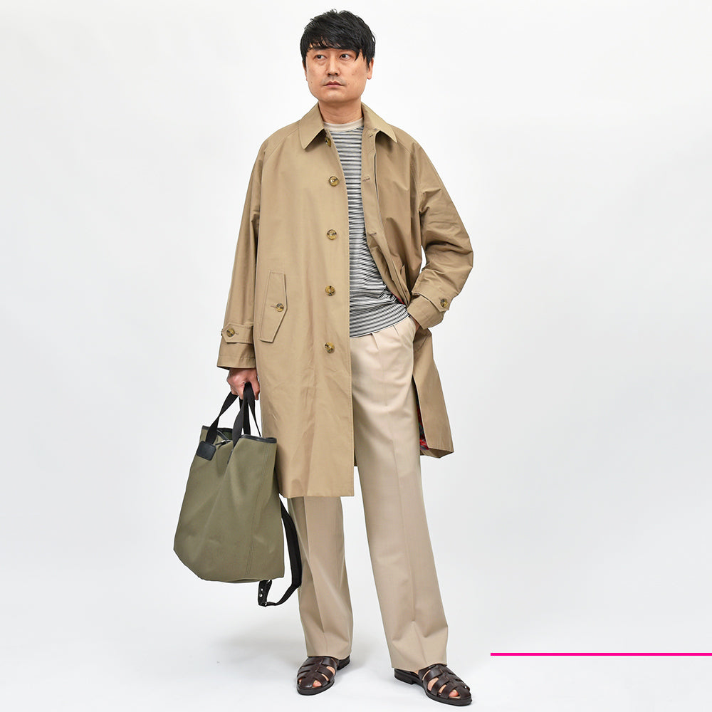 BARACUTA バラクータ G12 ポリエステルコットン バラクータクロス ステンカラーコート OVERSIZED FIT