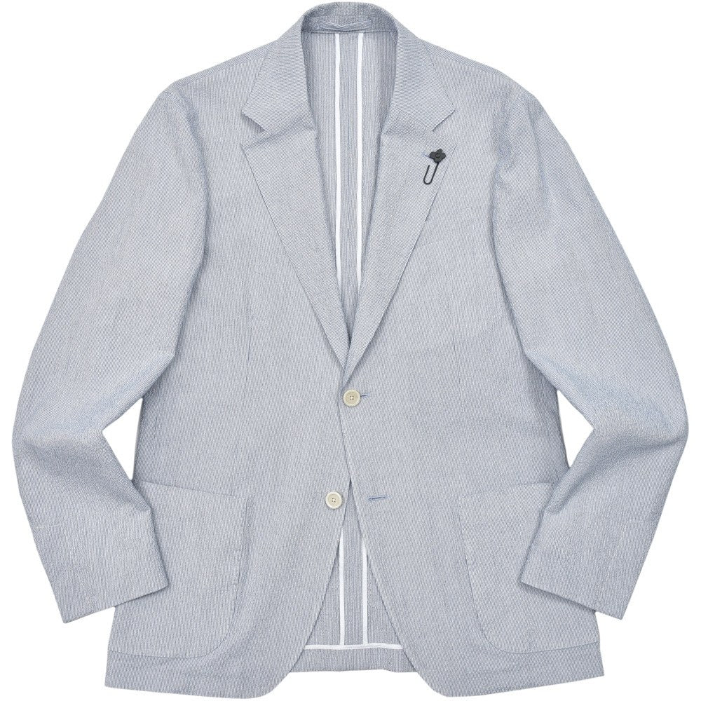 LARDINI(ラルディーニ) ROMAローマ ストレッチシアサッカーストライプ2Bジャケット JB6202Q85/ESIF64502