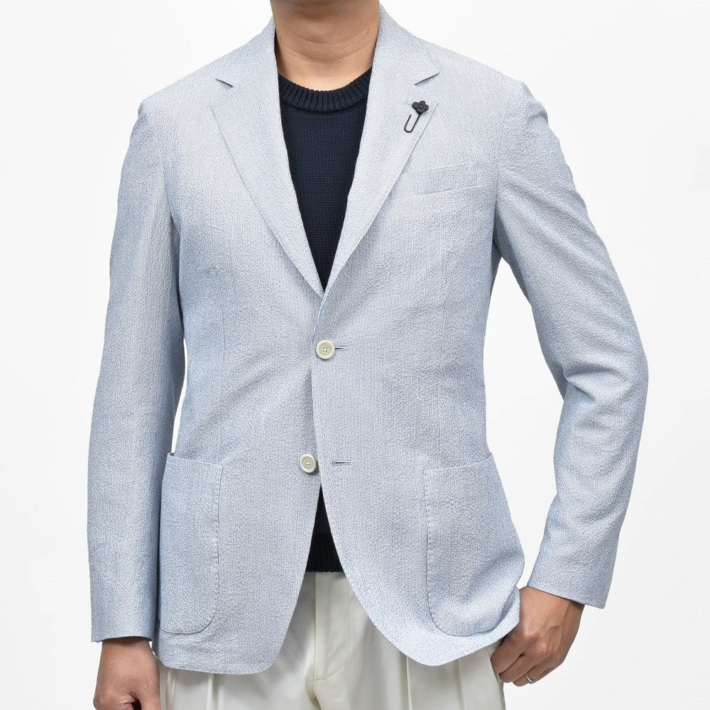 LARDINI(ラルディーニ) ROMAローマ ストレッチシアサッカーストライプ2Bジャケット JB6202Q85/ESIF64502