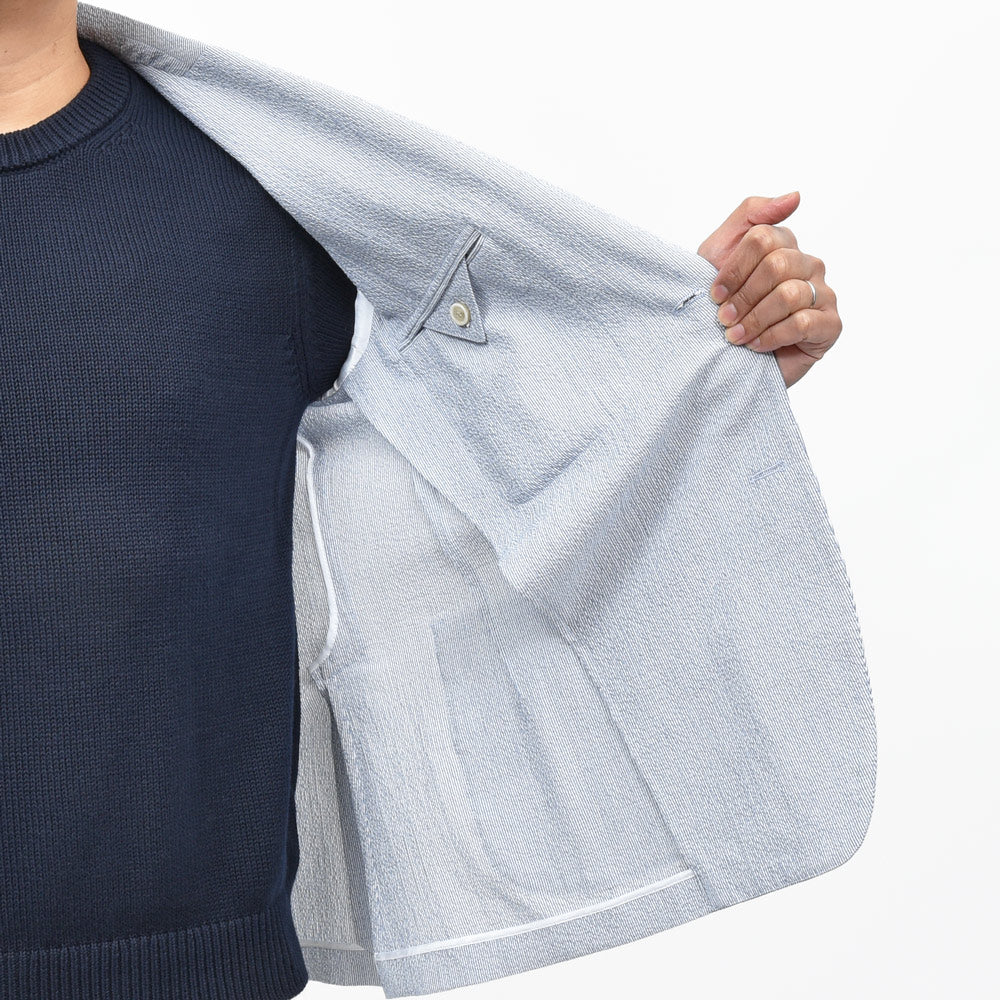 LARDINI(ラルディーニ) ROMAローマ ストレッチシアサッカーストライプ2Bジャケット JB6202Q85/ESIF64502