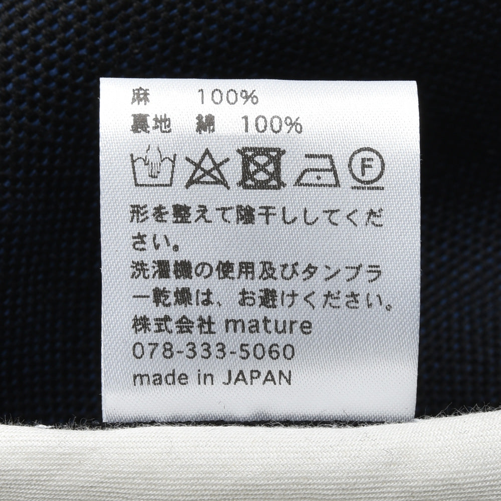 MATURE HA._MIL(マチュアーハ ミル) bucket hat linen canvas washed リネンバケットハット BK4220WS