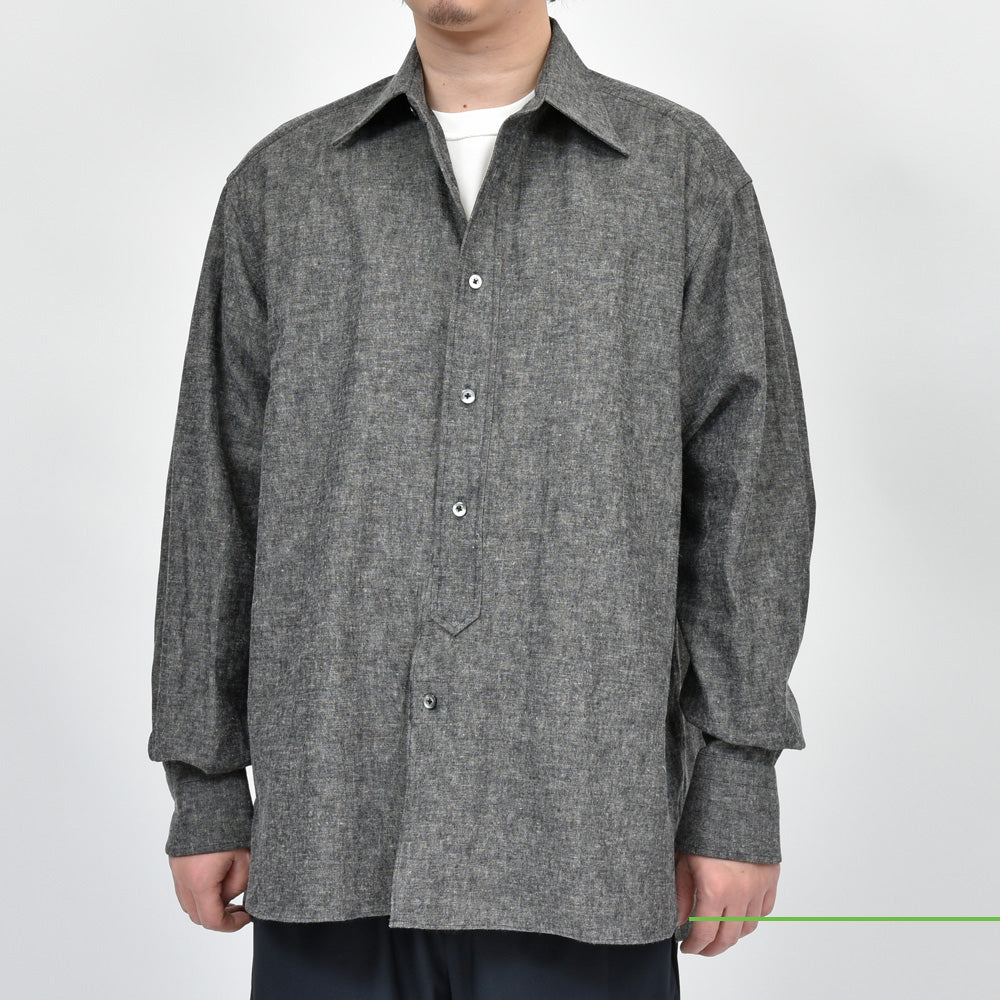 la favola(ラファーヴォラ) リネンコットンシャンブレーシャツ BIG SHIRT S10