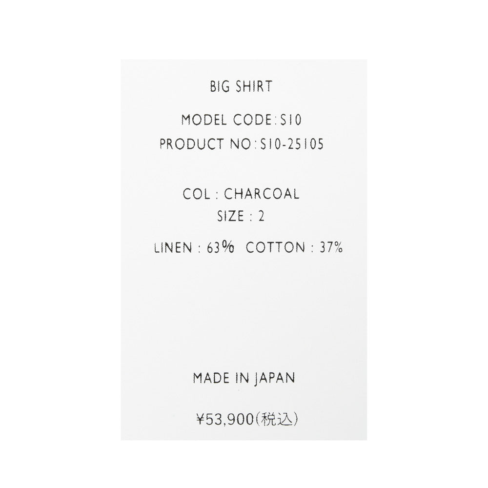 la favola(ラファーヴォラ) リネンコットンシャンブレーシャツ BIG SHIRT S10