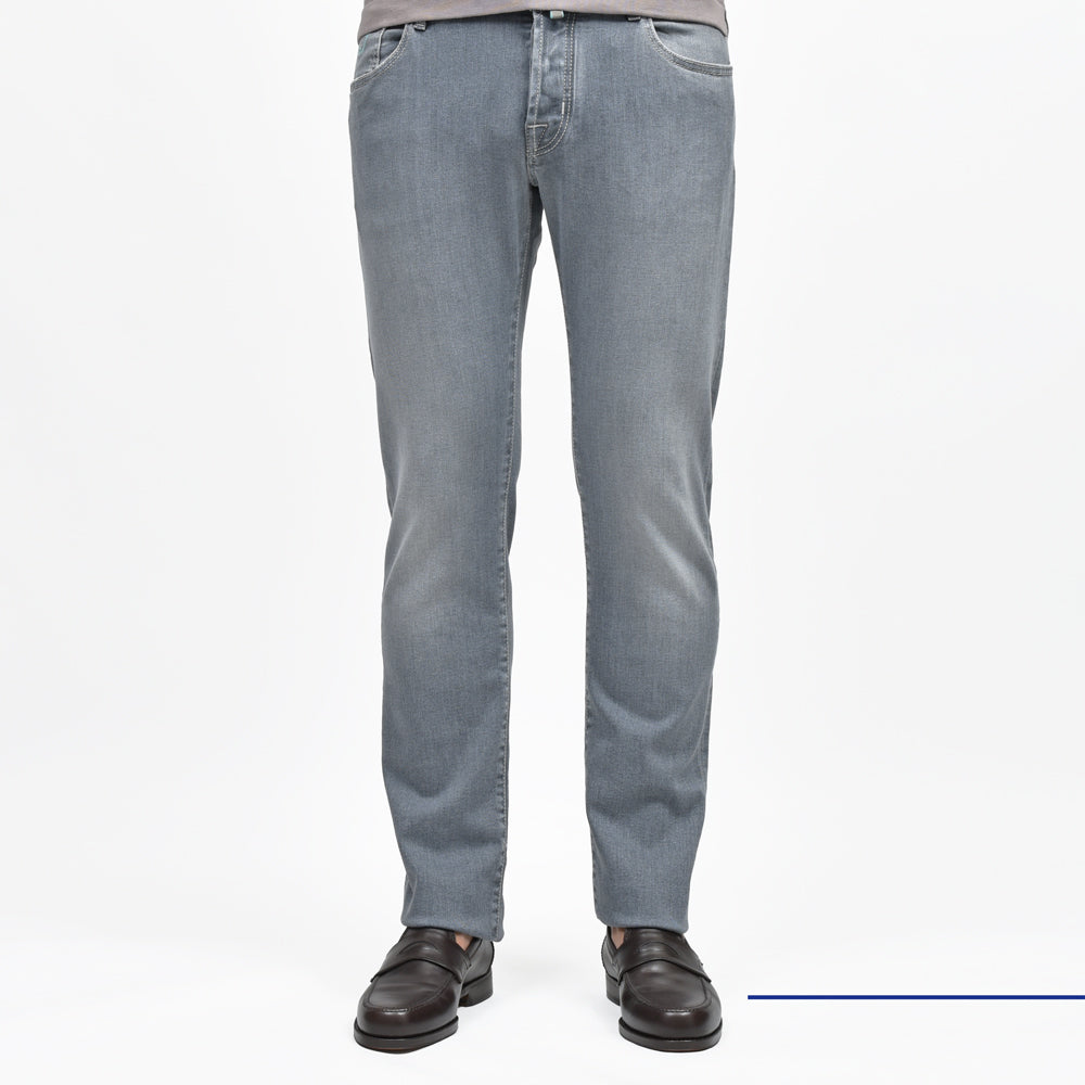 JACOB COHEN(ヤコブコーエン) NICKニック PREMIUM EDITION ヴィンテージウォッシュコットンストレッチテーパードフィットデニム 226-32370