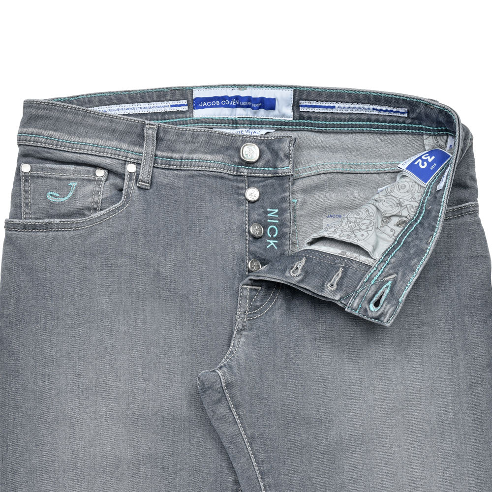 JACOB COHEN(ヤコブコーエン) NICKニック PREMIUM EDITION ヴィンテージウォッシュコットンストレッチテーパードフィットデニム 226-32370