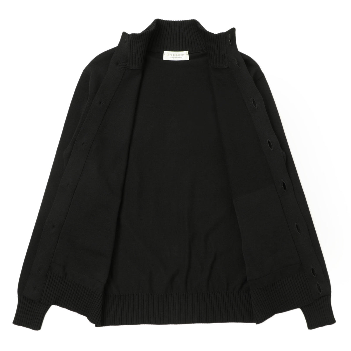 フィリッポ デ ローレンティス /【菅原靴店 別注モデル】 ニットカーディガン / BB3MLT CR12R 5110-BB3ML11 / ブラック