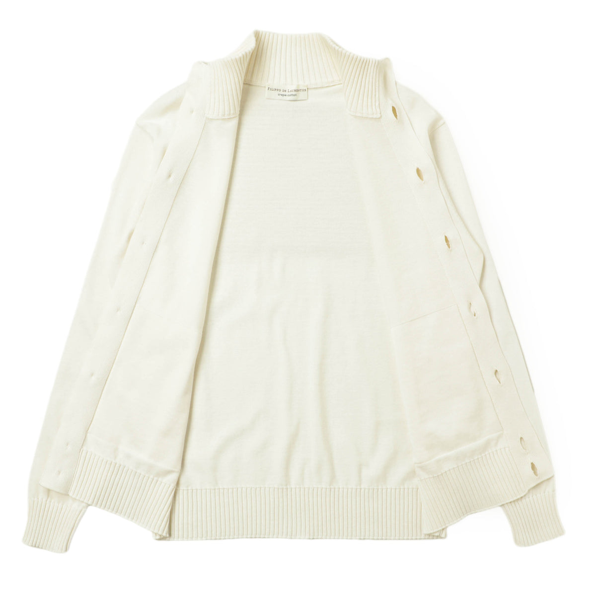 フィリッポ デ ローレンティス /【菅原靴店 別注モデル】 ニットカーディガン / BB3MLT CR12R 5110-BB3ML11 / アイボリー