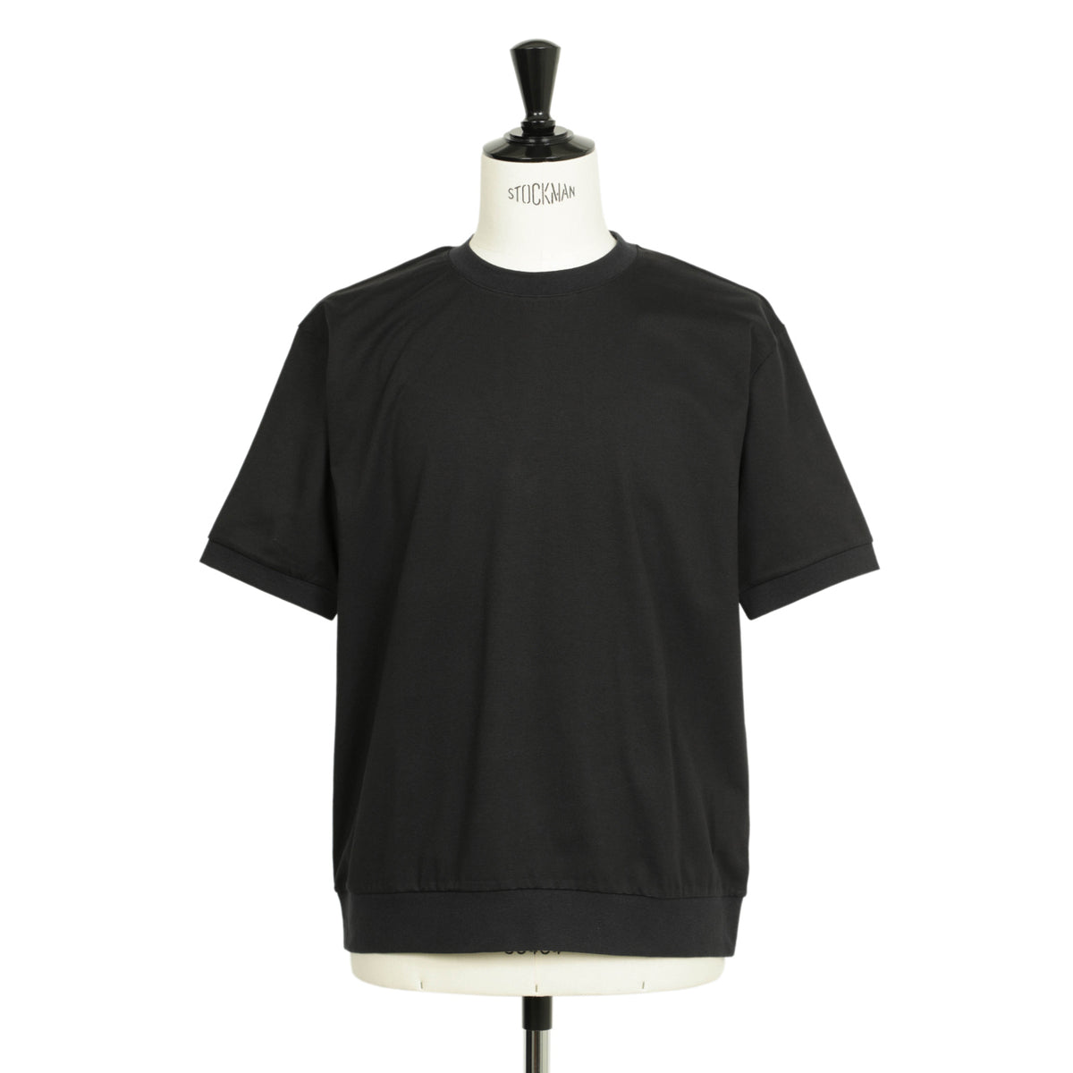ジム / アメリカンシーアイランドコットン クルーネック リブ切り替えTシャツ / 速乾 消臭 / 25238559 / 005 ブラック