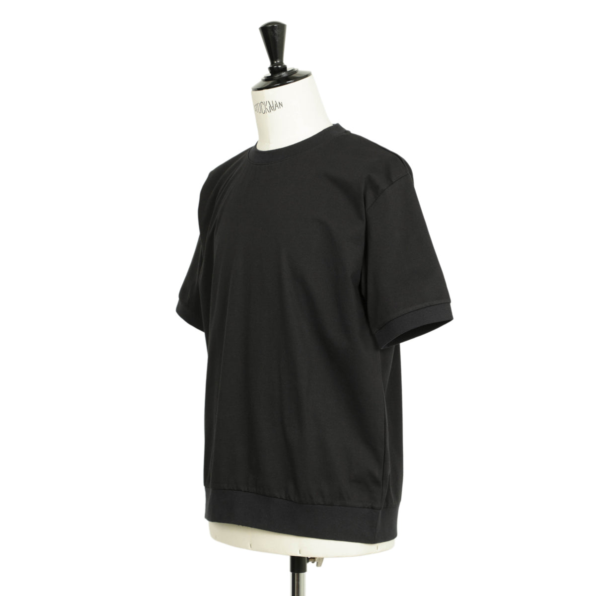 ジム / アメリカンシーアイランドコットン クルーネック リブ切り替えTシャツ / 速乾 消臭 / 25238559 / 005 ブラック