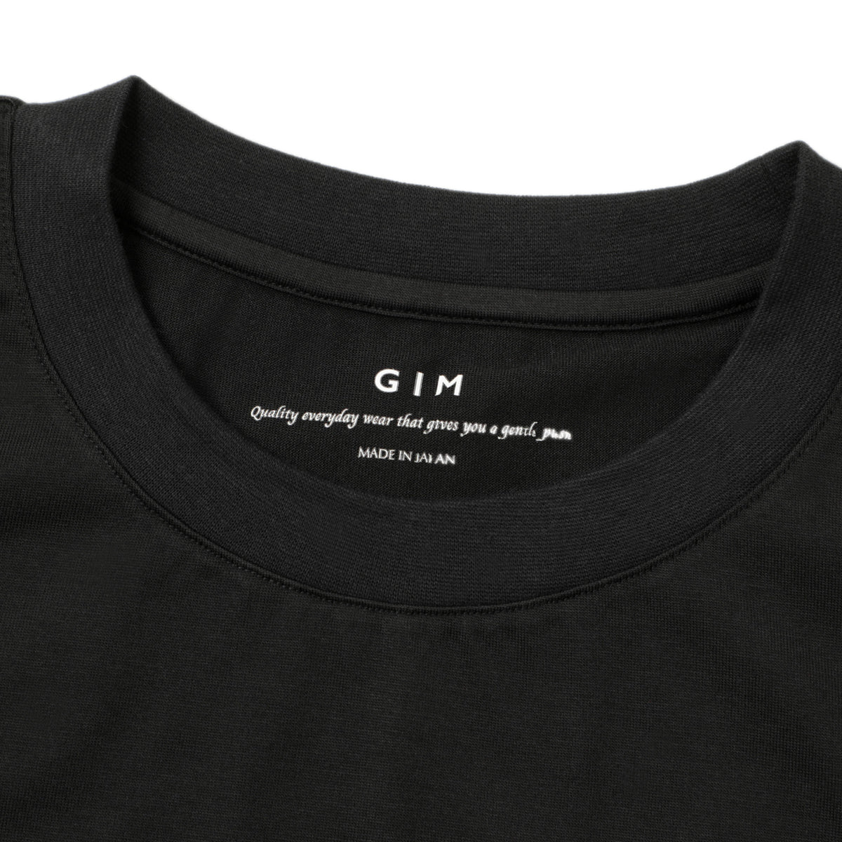 ジム / アメリカンシーアイランドコットン クルーネック リブ切り替えTシャツ / 速乾 消臭 / 25238559 / 005 ブラック