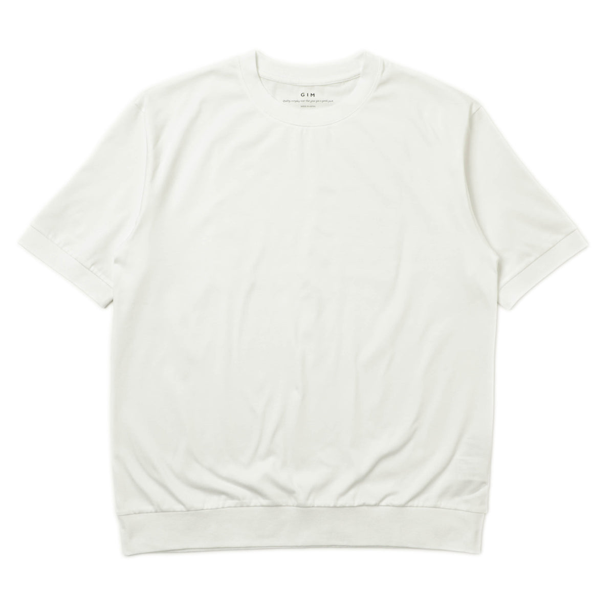 ジム / アメリカンシーアイランドコットン クルーネック リブ切り替えTシャツ / 速乾 消臭 / 25238559 / 001 ホワイト