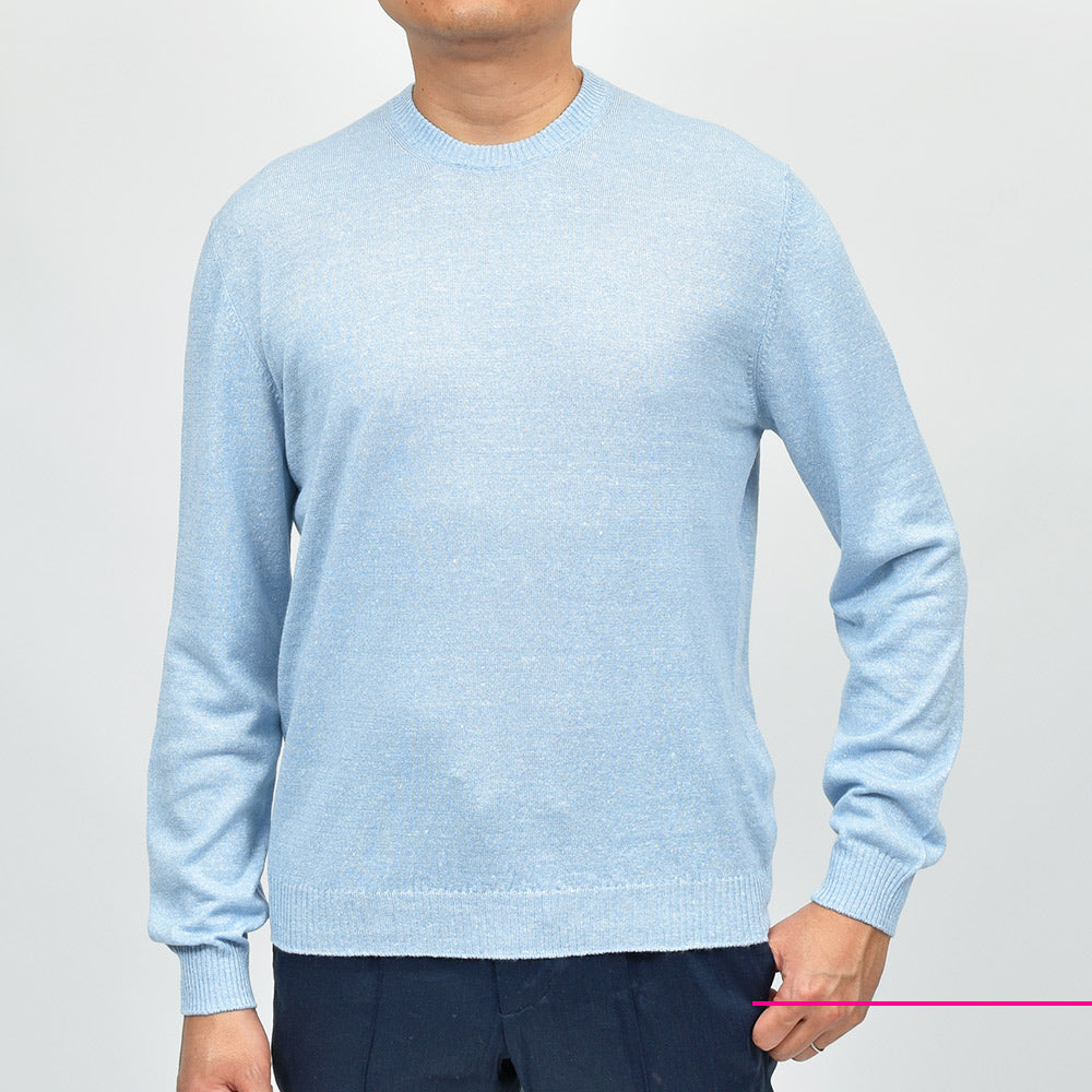 Settefili Cashmere セッテフィーリ カシミア カシミヤ リネン ミドルゲージ クルーネックニット