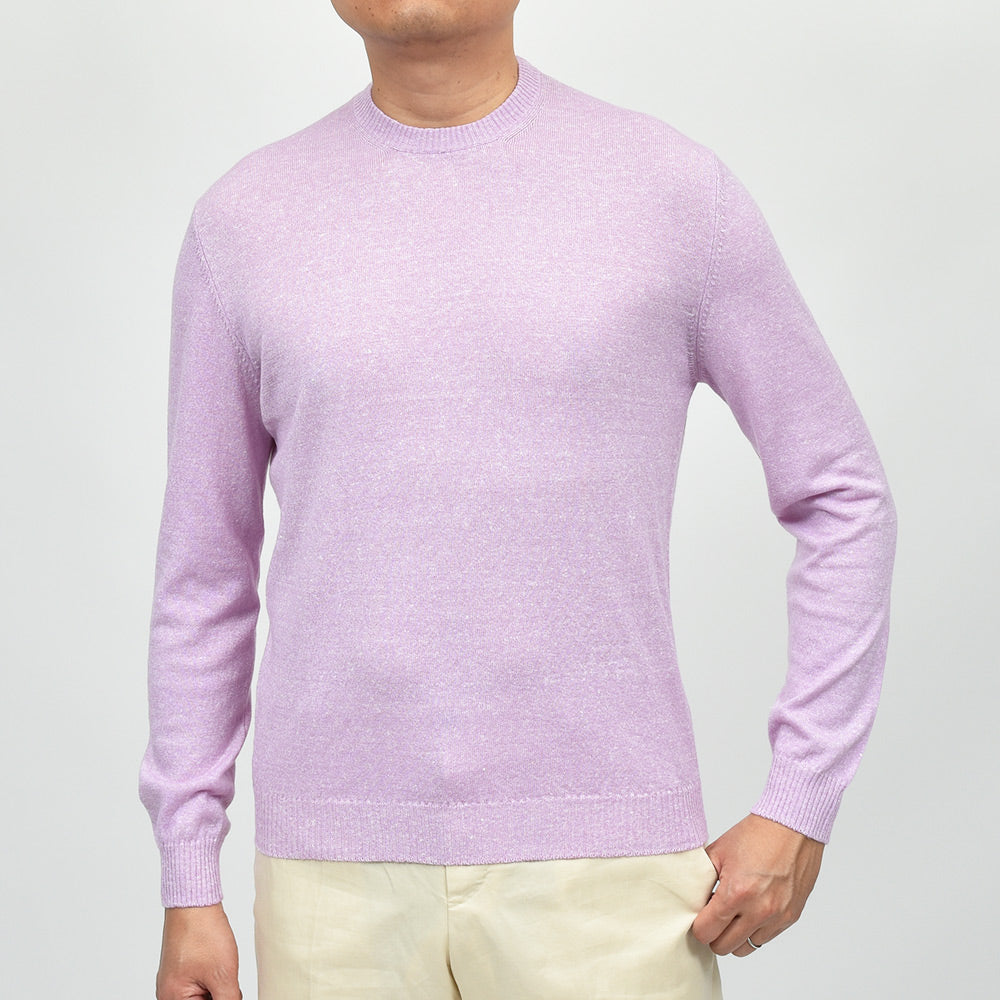 Settefili Cashmere セッテフィーリ カシミア カシミヤ リネン ミドルゲージ クルーネックニット