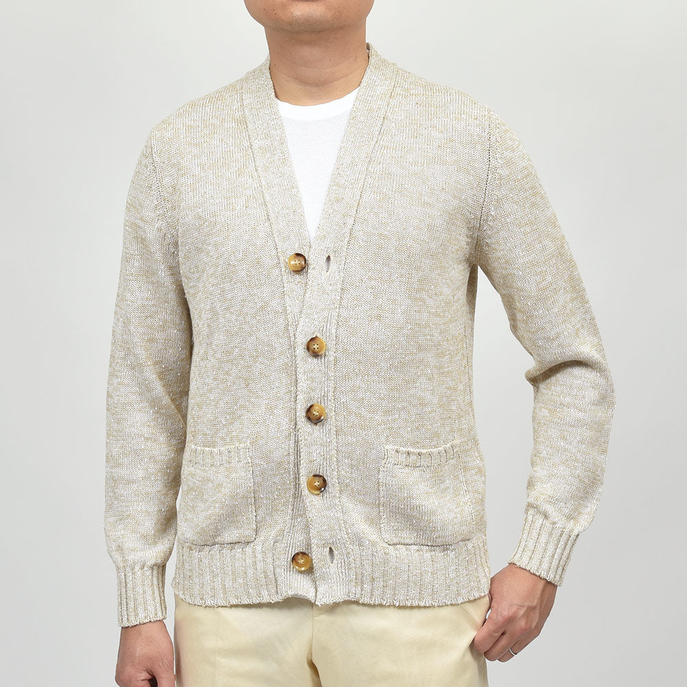 Settefili Cashmere セッテフィーリ カシミア リネンコットンレーヨンナイロン メランジ ニット カーディガン
