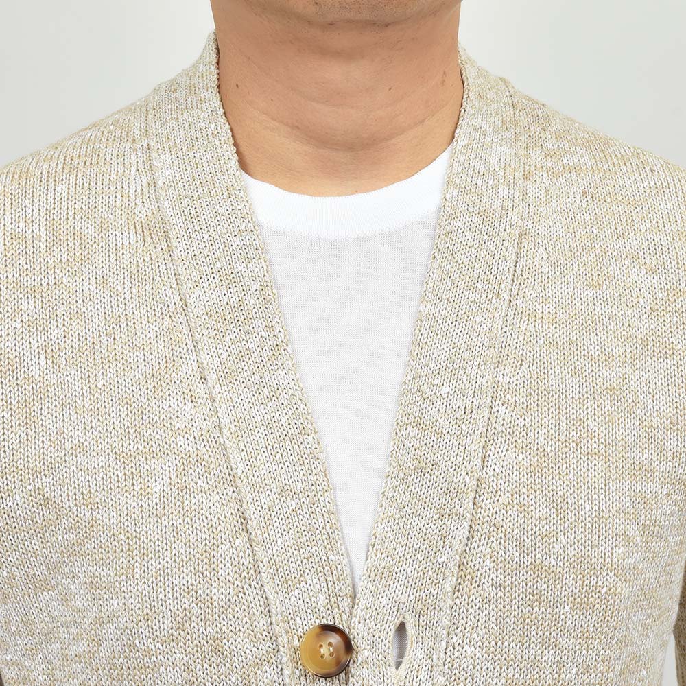 Settefili Cashmere セッテフィーリ カシミア リネンコットンレーヨンナイロン メランジ ニット カーディガン