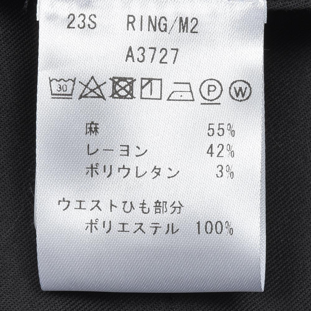 giab's ARCHIVIO ジャブスアルキヴィオ ring別注MASACCIO シルキーリネン ストレッチ ウォッシャブル 1プリーツ パンツ A3727