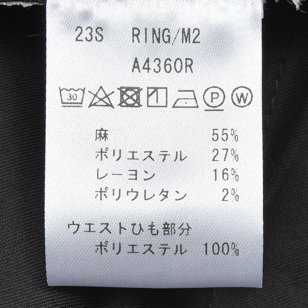 giab's ARCHIVIO ジャブスアルキヴィオ ring別注MASACCIO テクノリネンストライプ ストレッチ ウォッシャブル 1プリーツ パンツ A4360R