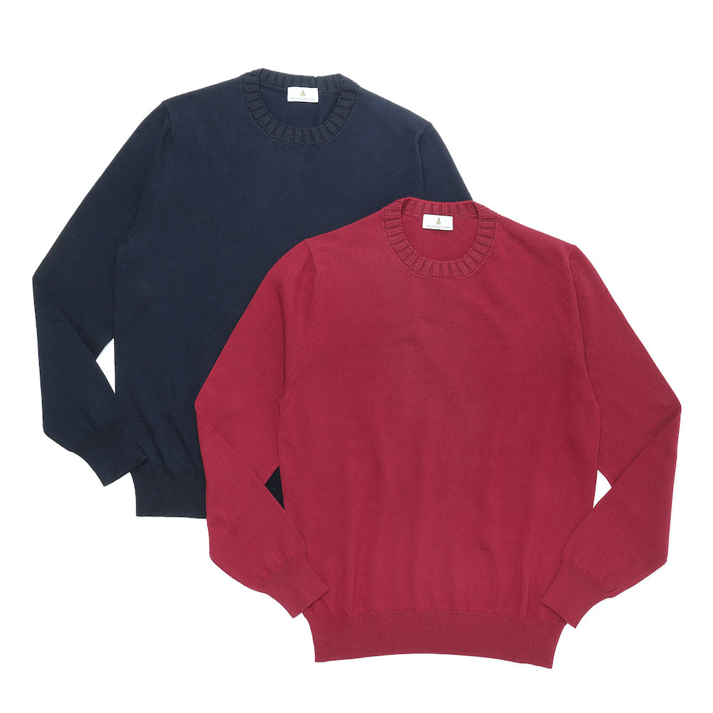 マガジーノ リカンビ / PIMA COTTON クルーネック ニット(太リブ)/GIROCOLLO
