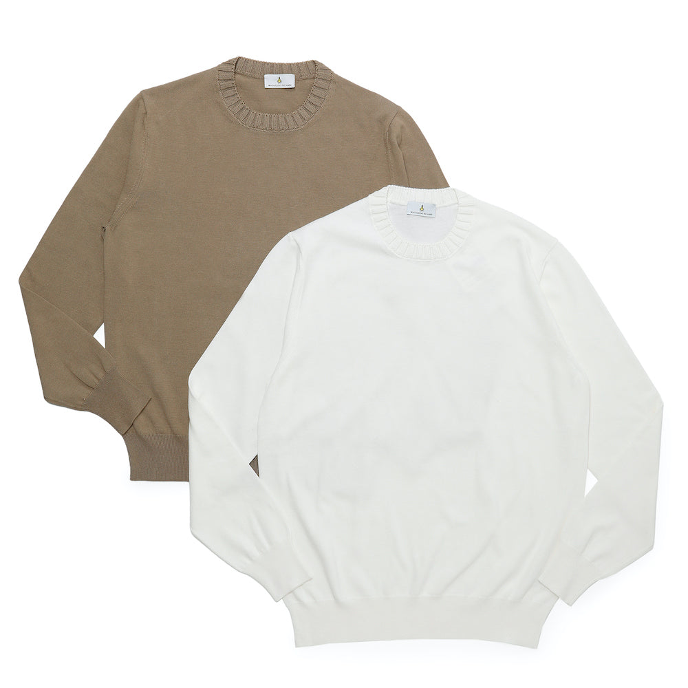 マガジーノ リカンビ / PIMA COTTON クルーネック ニット(太リブ)/GIROCOLLO