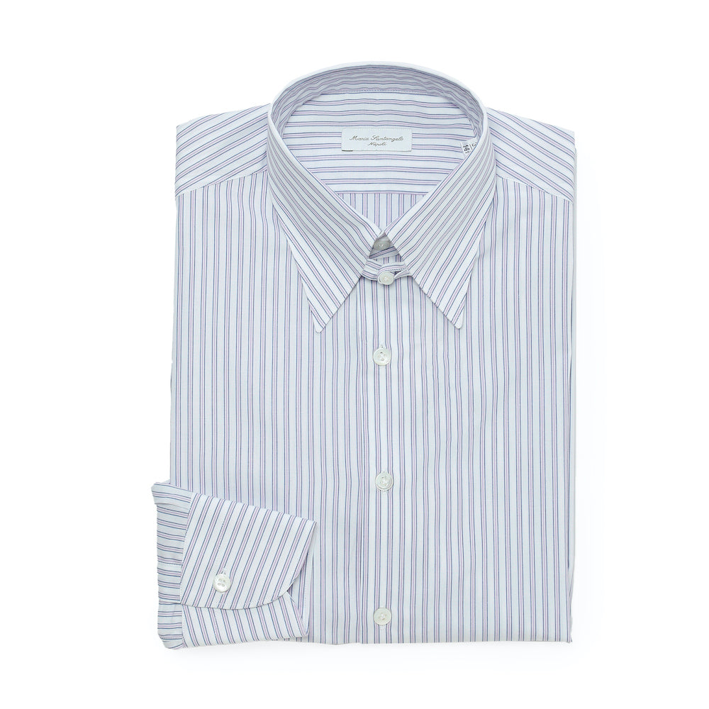 マリア・サンタンジェロ / マルチストライプ タブカラー シャツ/SLIM FIT