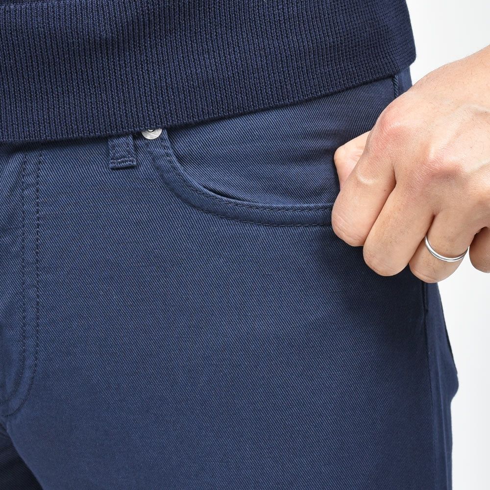 ROY ROGER'S(ロイ ロジャース) ガーメントダイストレッチコットンリネンツイルスリムテーパードパンツ Leonardo JP/SLIM/RRU235P4570112