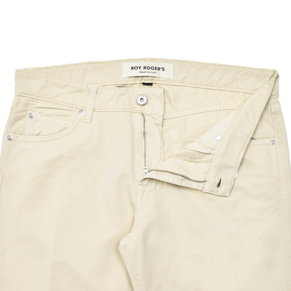 ROY ROGER'S(ロイ ロジャース) ガーメントダイストレッチコットンリネンツイルスリムテーパードパンツ Leonardo JP/SLIM/RRU235P4570112