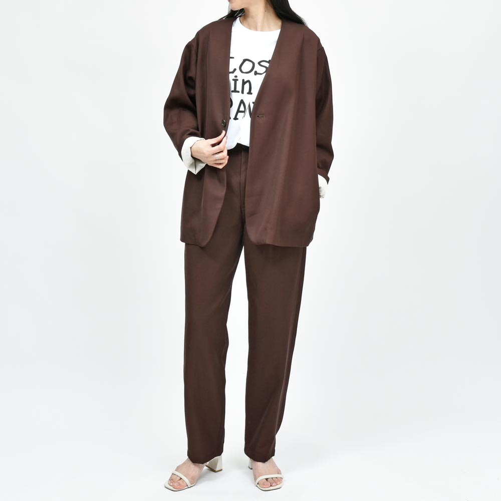 AMBELL(アンベル) KEY PIECE レーヨンコットンツイル1インプリーツテーパードパンツ 00016-2(2) genderless