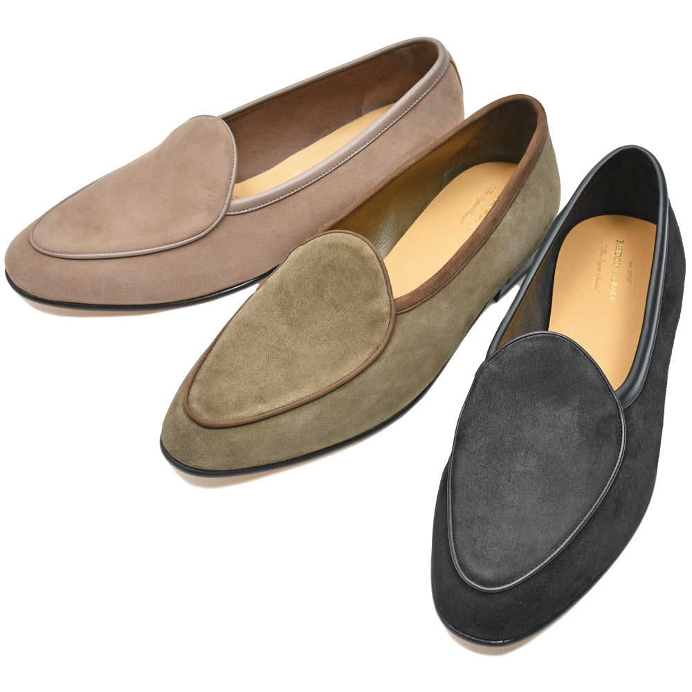 BAUDOIN & LANGE(ボードイン アンド ランジ) ラムスエードプレーンローファー SAGAN CLASSIC LOFER SUEDE(レザーソール)