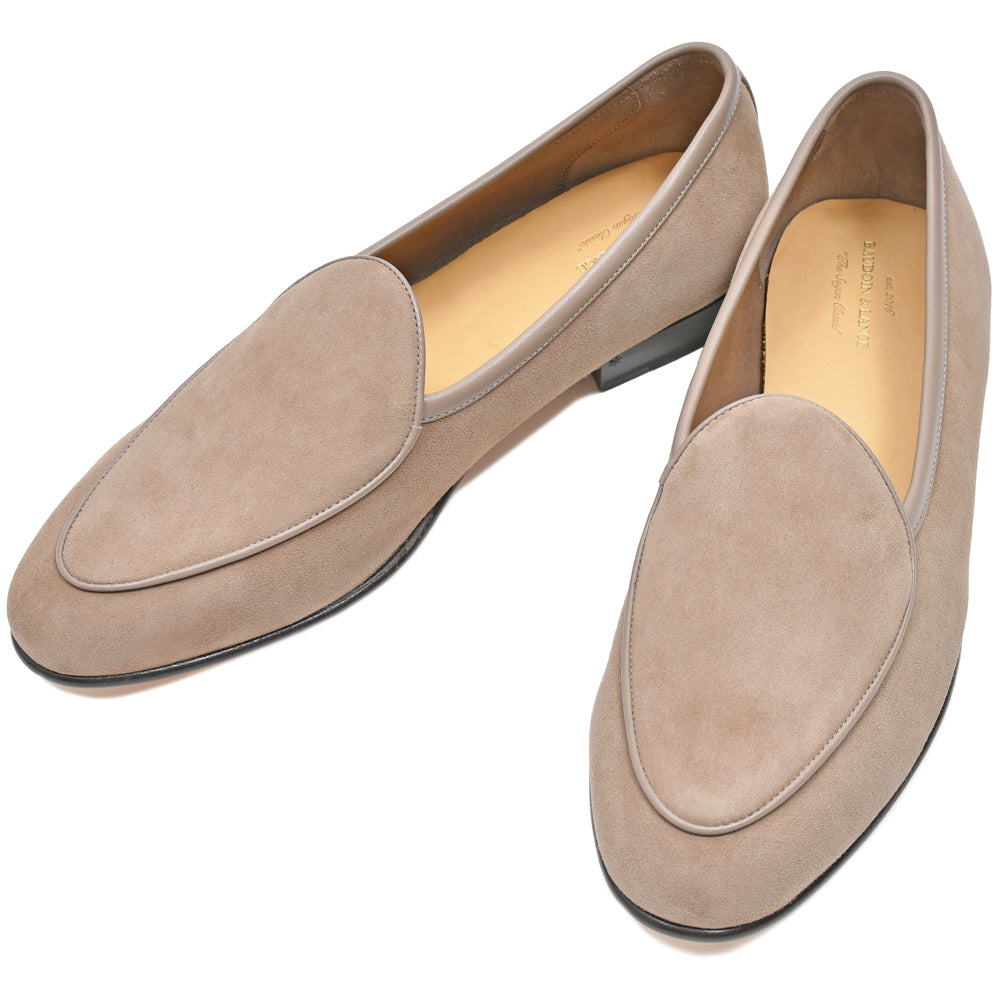 BAUDOIN & LANGE(ボードイン アンド ランジ) ラムスエードプレーンローファー SAGAN CLASSIC LOFER SUEDE(レザーソール)