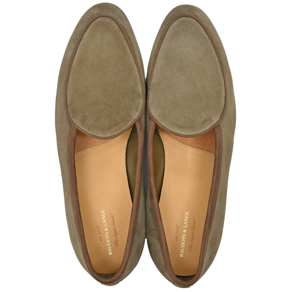 BAUDOIN & LANGE(ボードイン アンド ランジ) ラムスエードプレーンローファー SAGAN CLASSIC LOFER SUEDE(レザーソール)