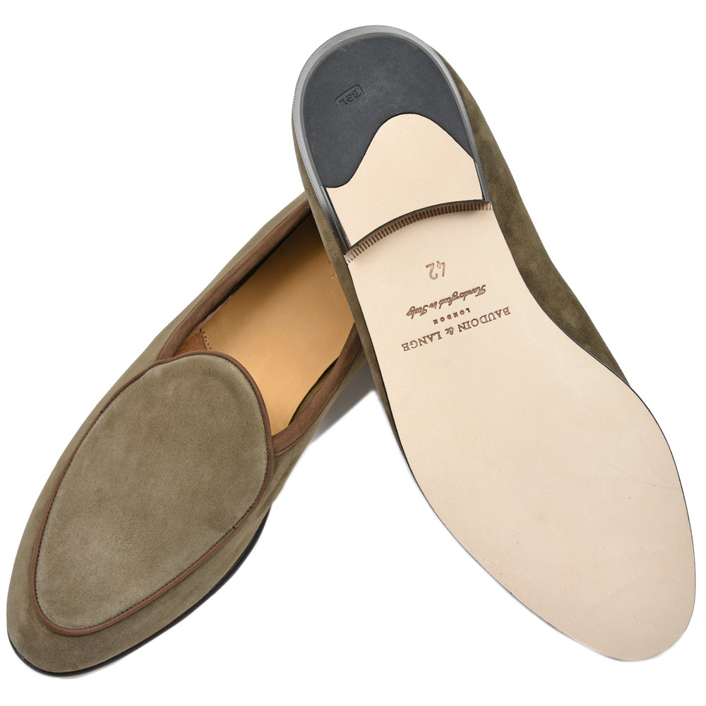 BAUDOIN & LANGE(ボードイン アンド ランジ) ラムスエードプレーンローファー SAGAN CLASSIC LOFER SUEDE(レザーソール)