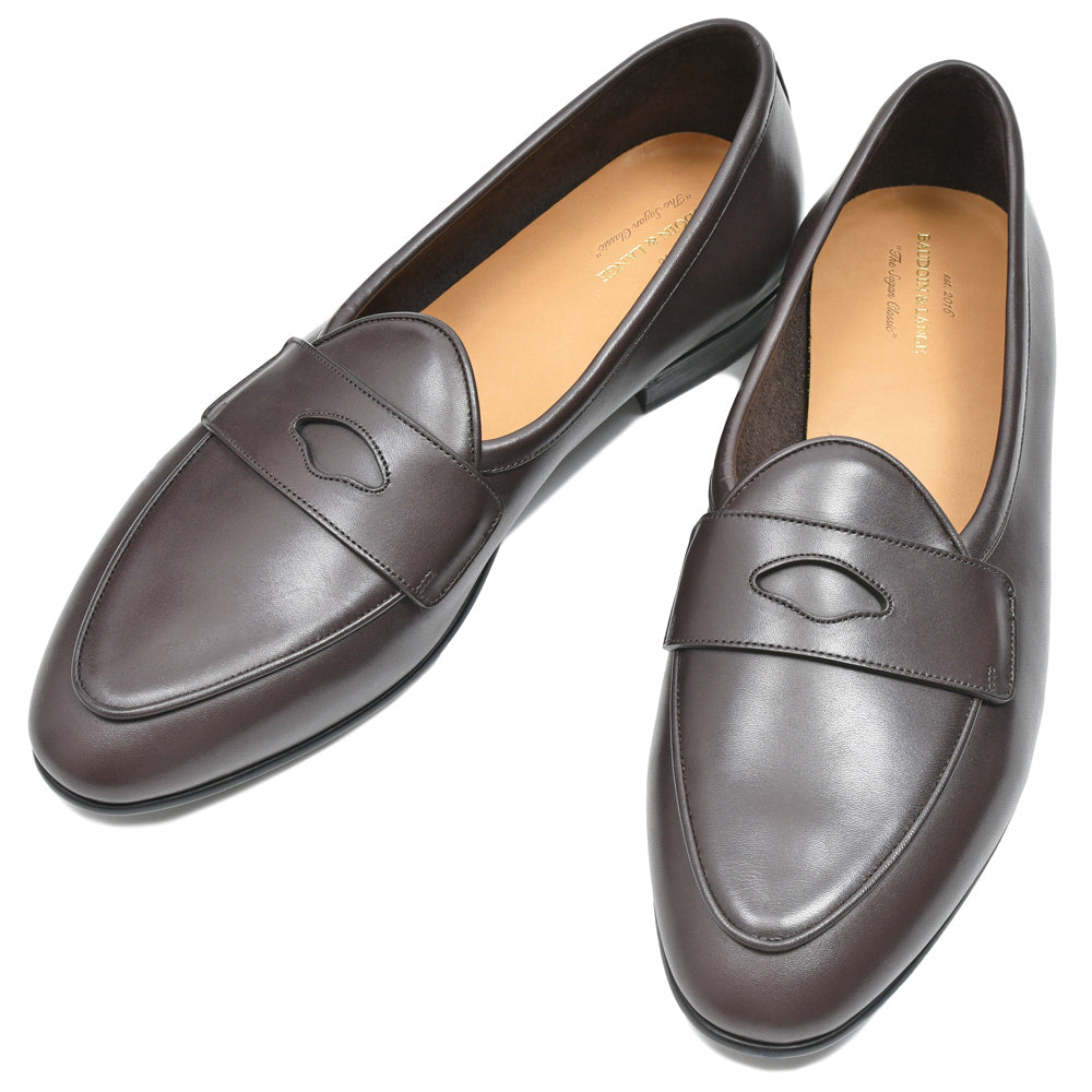 BAUDOIN & LANGE(ボードイン アンド ランジ) カーフレザーペニーローファー SAGAN CLASSIC GINKGO CALF(ラバーソール)