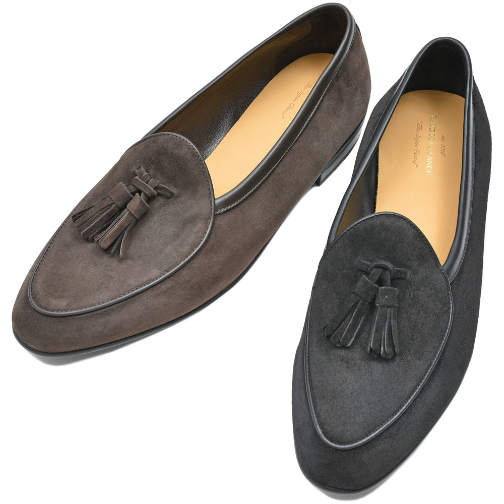BAUDOIN & LANGE(ボードイン アンド ランジ) ラムスエードタッセルローファー SAGAN TASSEL LOFER SUEDE(ラバーソール)