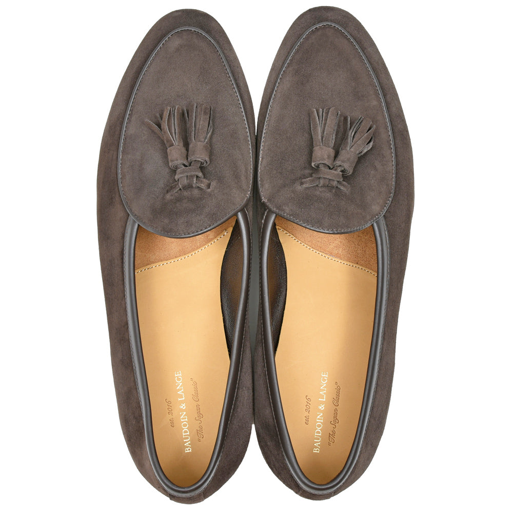 BAUDOIN & LANGE(ボードイン アンド ランジ) ラムスエードタッセルローファー SAGAN TASSEL LOFER SUEDE(ラバーソール)