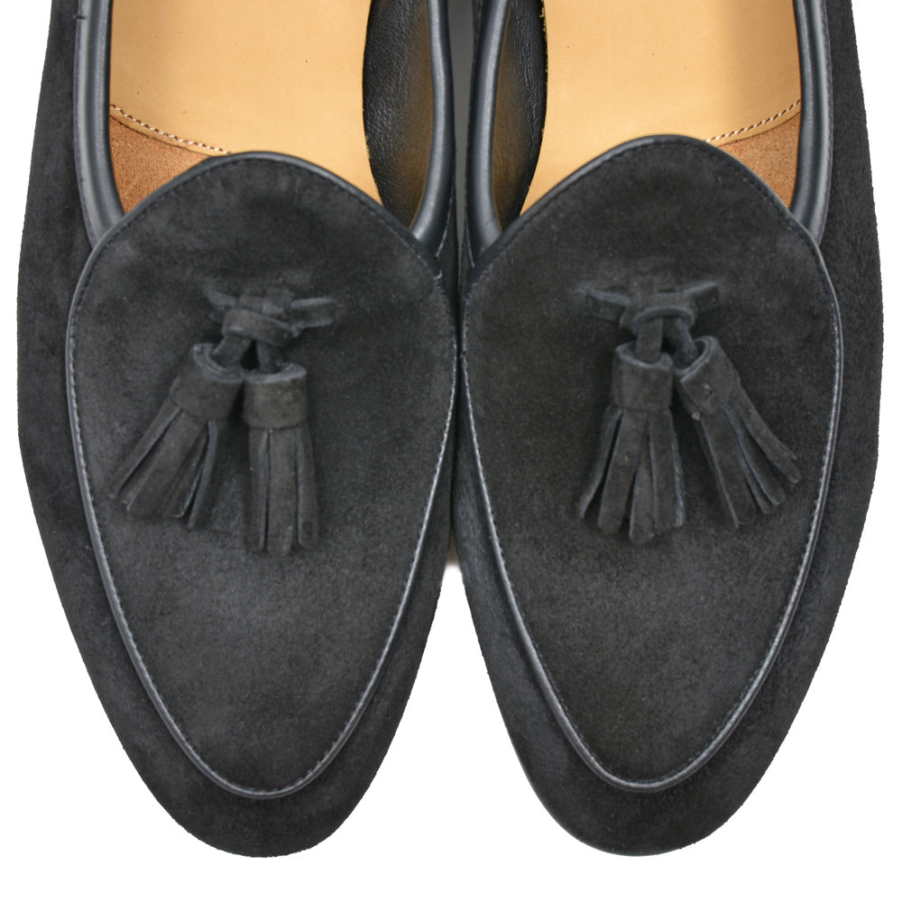 BAUDOIN & LANGE(ボードイン アンド ランジ) ラムスエードタッセルローファー SAGAN TASSEL LOFER SUEDE(ラバーソール)