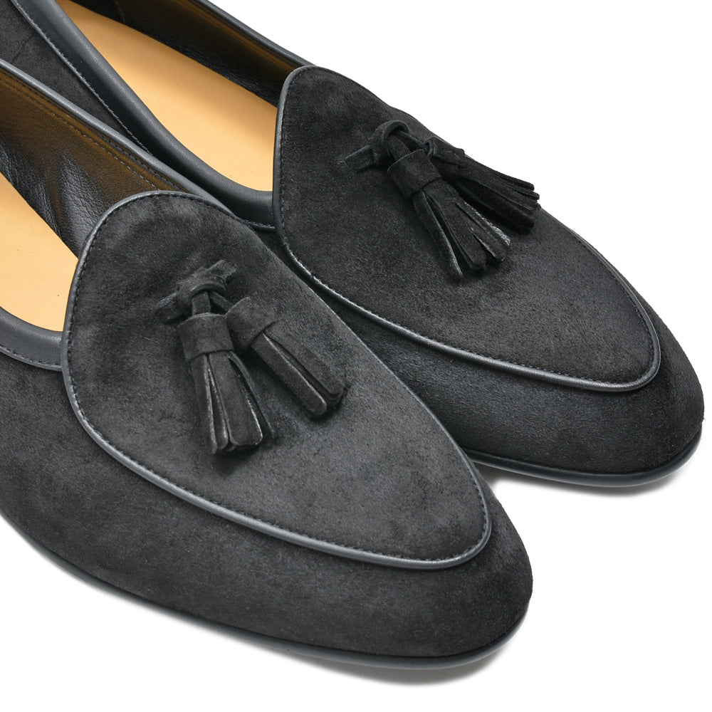 BAUDOIN & LANGE(ボードイン アンド ランジ) ラムスエードタッセルローファー SAGAN TASSEL LOFER SUEDE(ラバーソール)