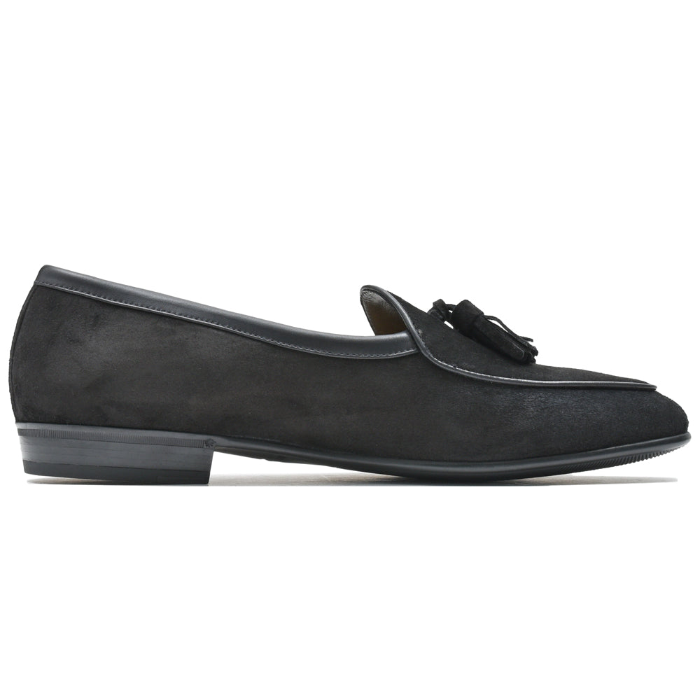 BAUDOIN & LANGE(ボードイン アンド ランジ) ラムスエードタッセルローファー SAGAN TASSEL LOFER SUEDE(ラバーソール)