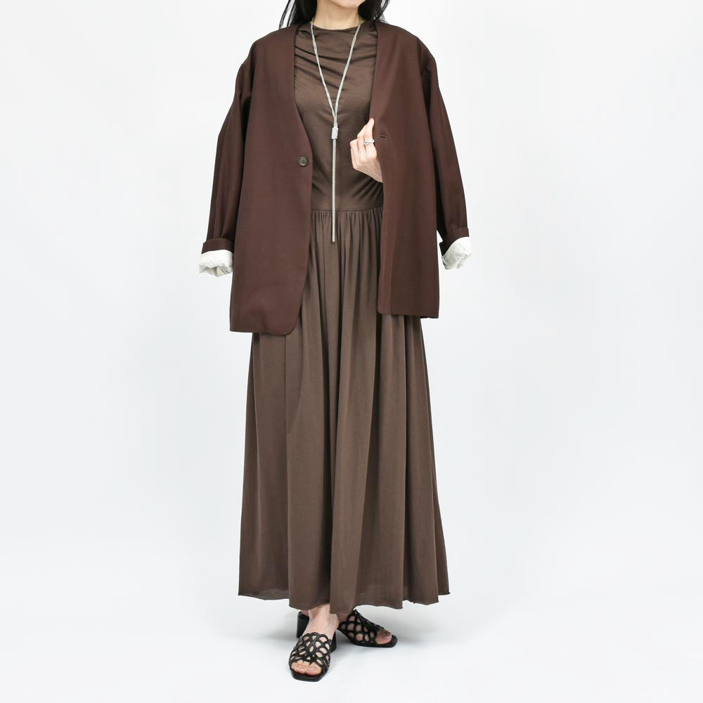 AMBELL(アンベル) KEY PIECE レーヨンコットンツイルノーカラー1Bジャケット 00035(11) genderless