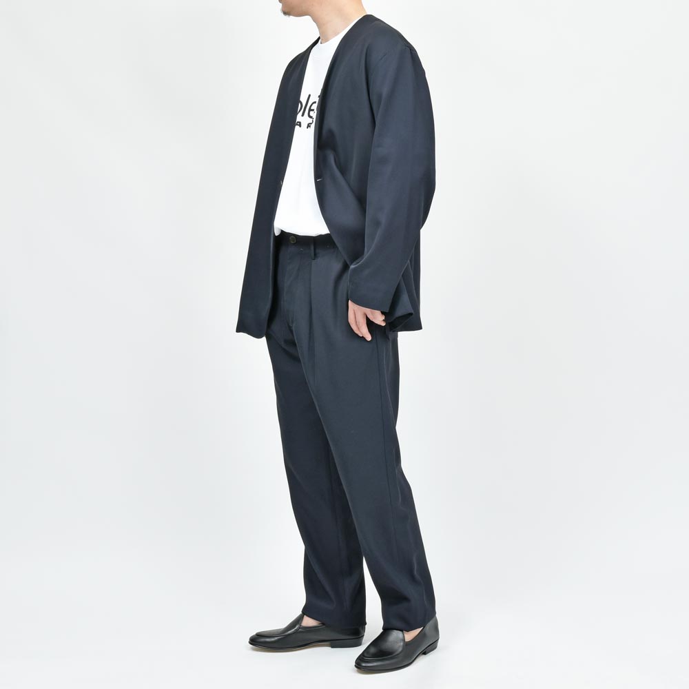 AMBELL(アンベル) KEY PIECE レーヨンコットンツイルノーカラー1Bジャケット 00035(11) genderless