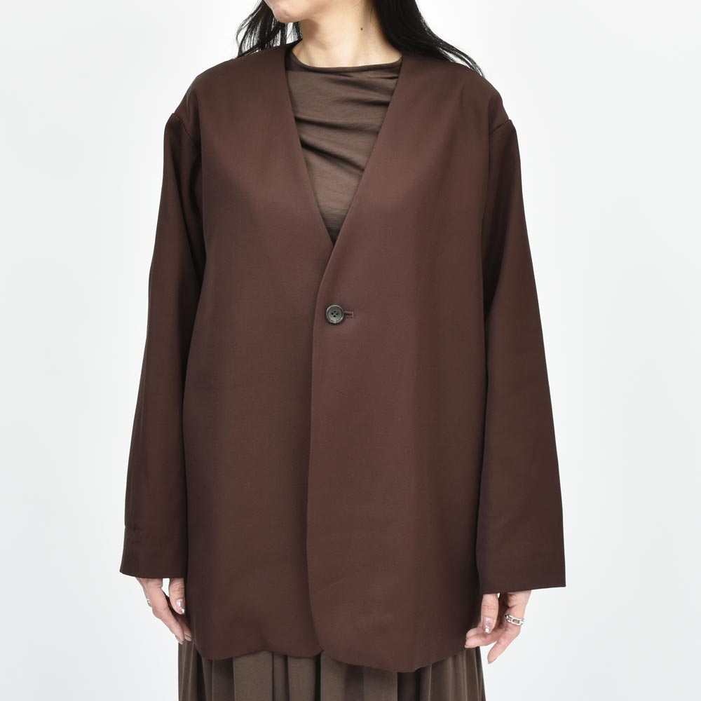 AMBELL(アンベル) KEY PIECE レーヨンコットンツイルノーカラー1Bジャケット 00035(11) genderless