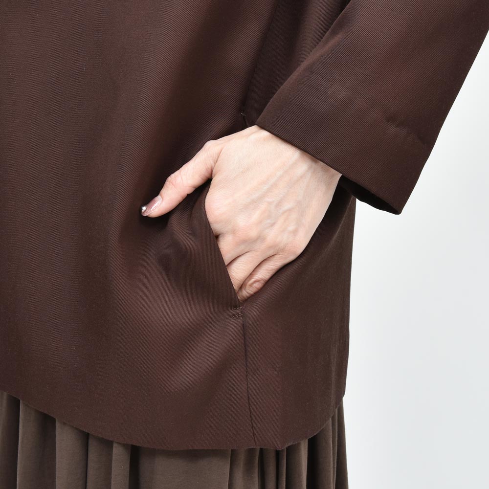 AMBELL(アンベル) KEY PIECE レーヨンコットンツイルノーカラー1Bジャケット 00035(11) genderless