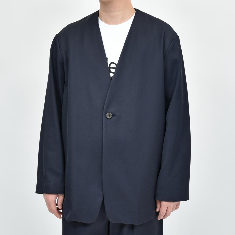 AMBELL(アンベル) KEY PIECE レーヨンコットンツイルノーカラー1Bジャケット 00035(11) genderless
