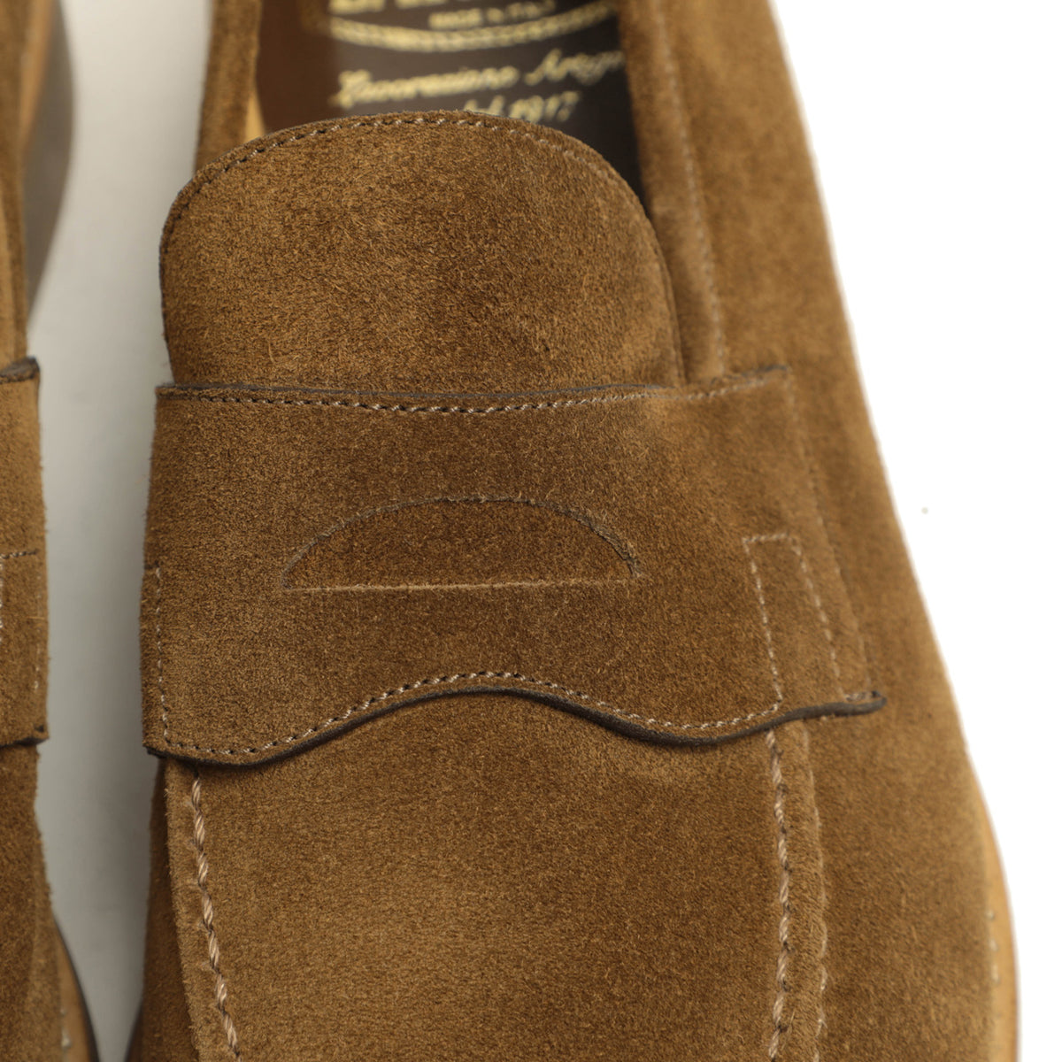 バレット / カーフスエードレザー ホールカット コイン ローファー / 221U021.59 / LIGHT CASHMERE OAK ブラウン