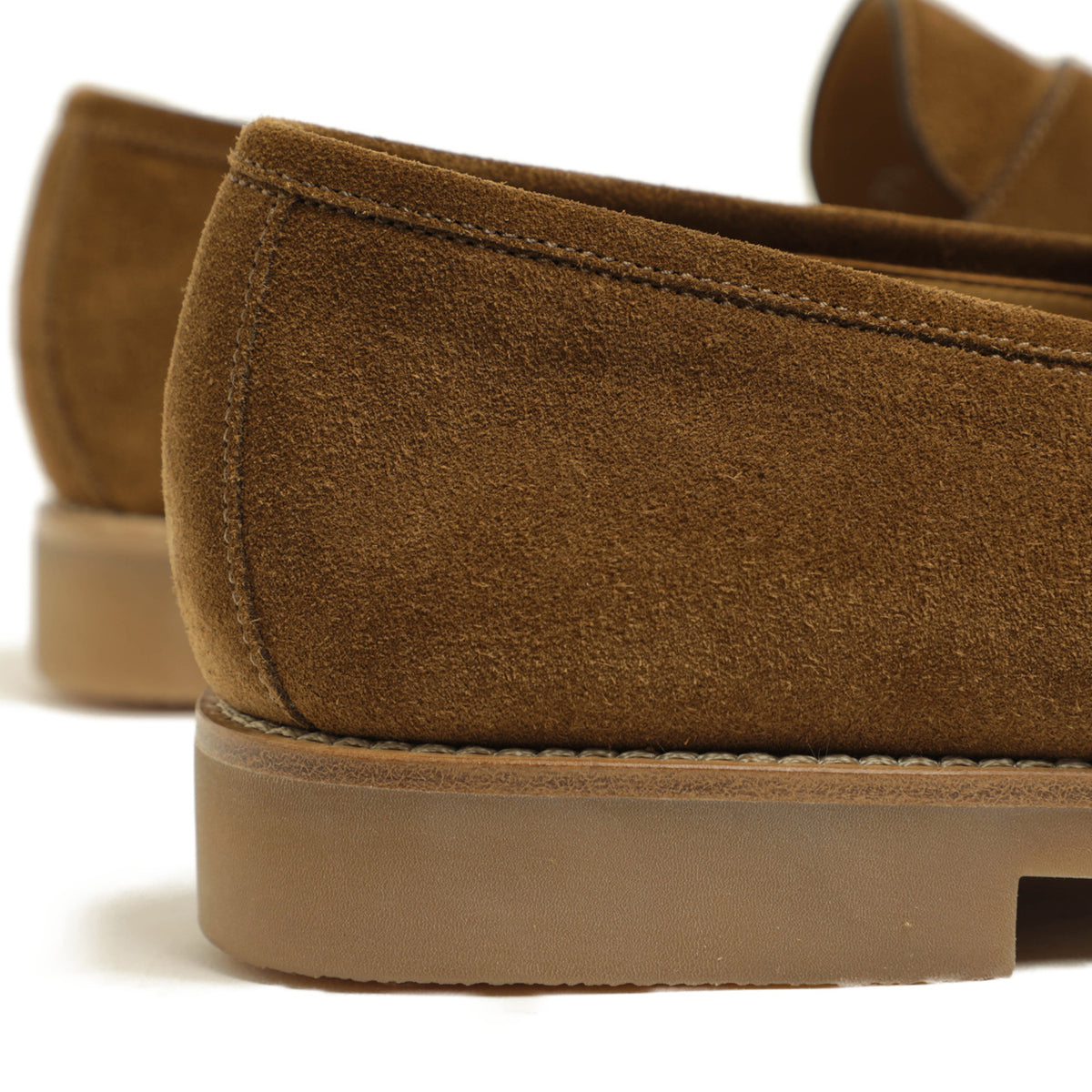バレット / カーフスエードレザー ホールカット コイン ローファー / 221U021.59 / LIGHT CASHMERE OAK ブラウン