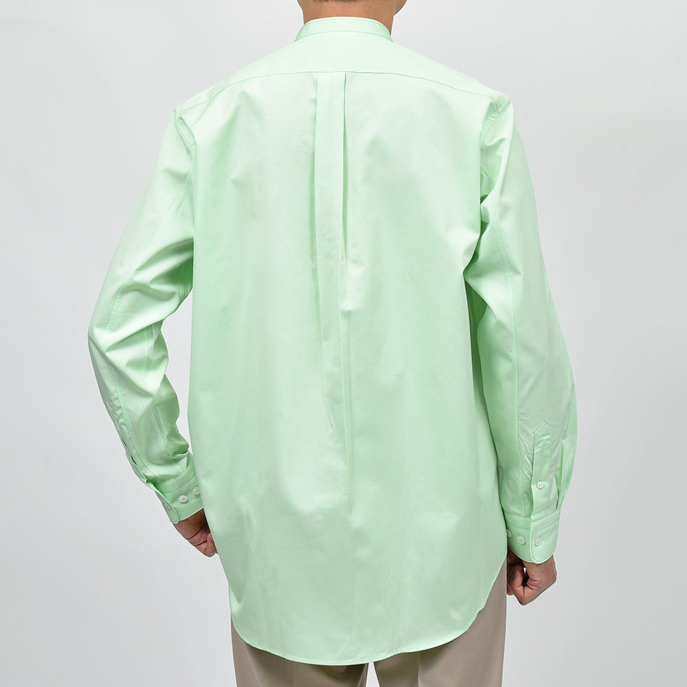 APPLETREES アップルツリーズ OPEN TRAVELER SHIRTS コットン ポプリン バンドカラーシャツ
